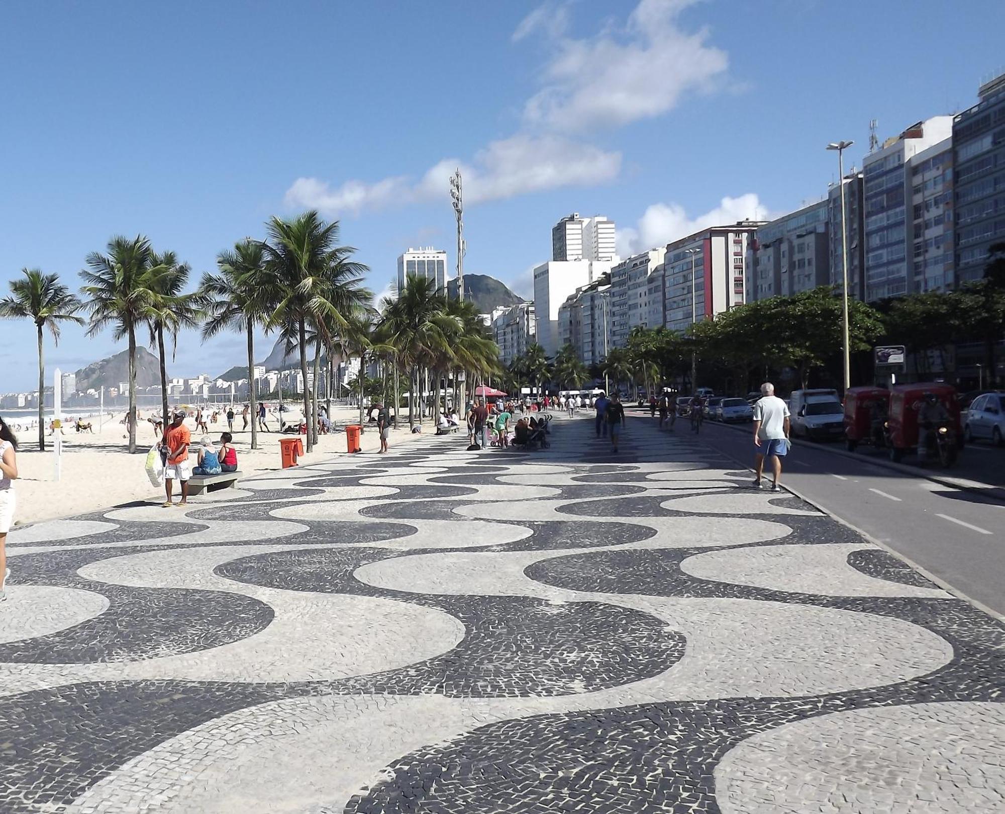 Vista Lateral Mar Copacabana Rio de Janeiro Eksteriør billede